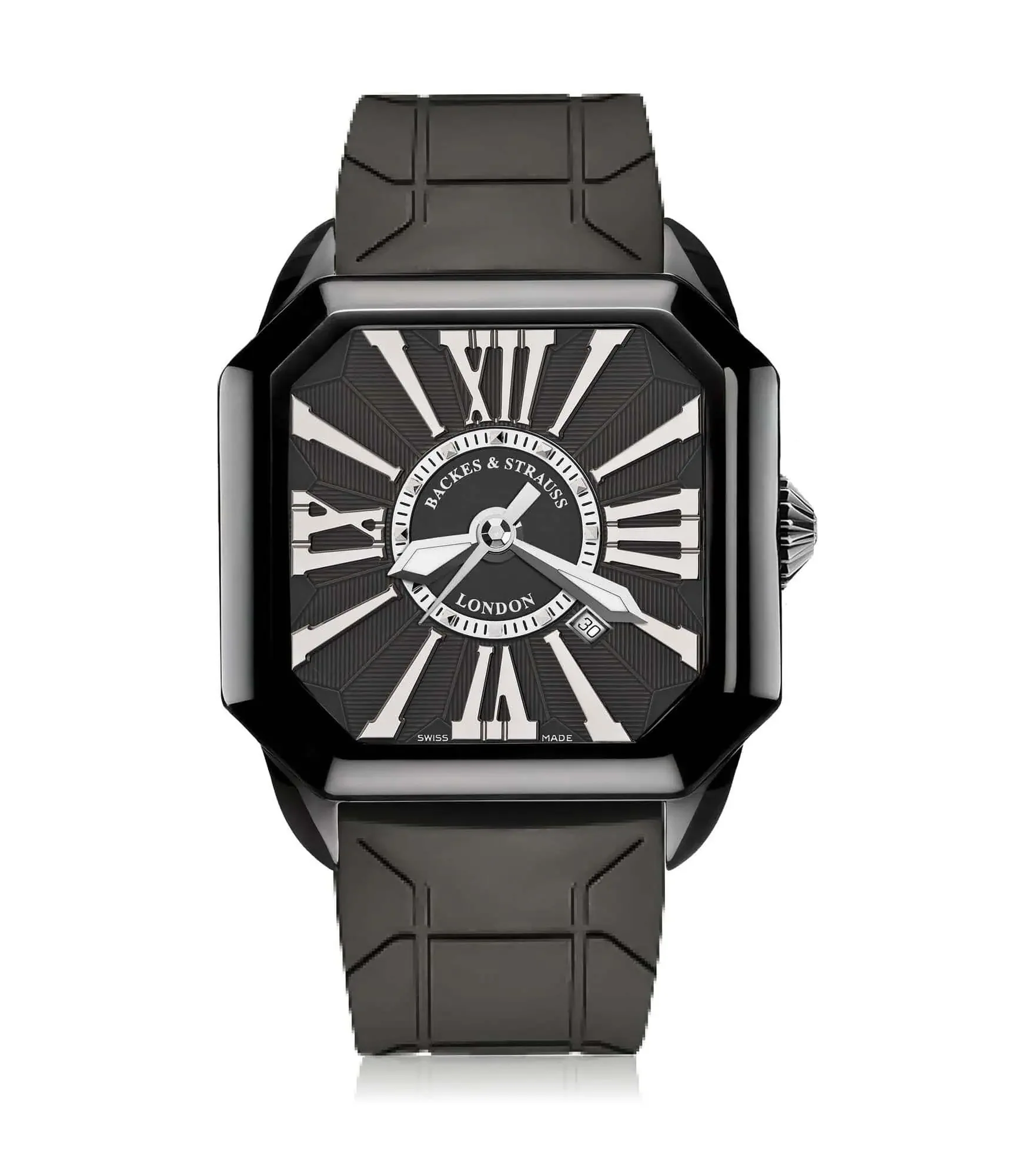 Berkeley 43 Chronograph Square Black PVD Stainless Steel Swiss